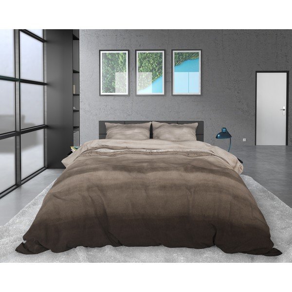Rjava flanelna posteljnina Sleeptime Marcus Taupe, 140 x 220 cm-image-2