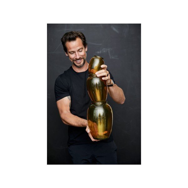 Vaza iz rumenega stekla Bitz Kusintha, ø 17,5 cm-image-4