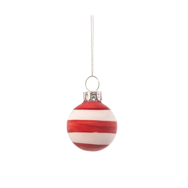 Stekleni ročno izdelani božični okraski v kompletu 12 ks ø 3 cm Bauble Stripe – Sass & Belle-image-2