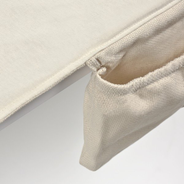 Bela organska bombažna previjalna podloga Kave Home Jeila-image-1