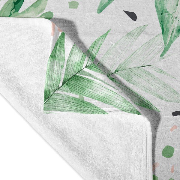 Bela/zelena brisača 70x150 cm Delicate – Happy Friday-image-3