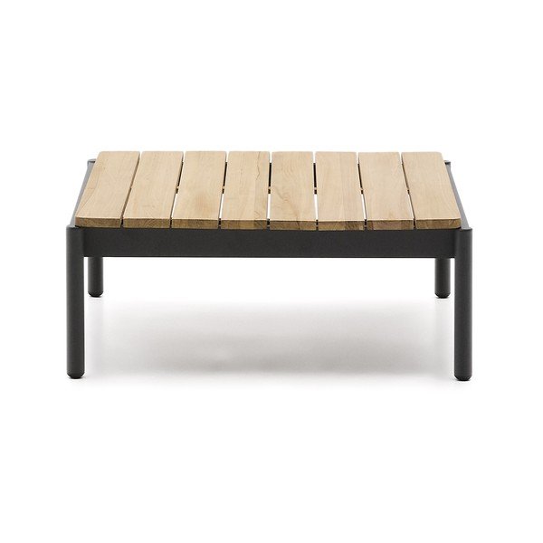 Vrtna klubska mizica iz masivnega tika 89x91 cm Sorells – Kave Home-image-4