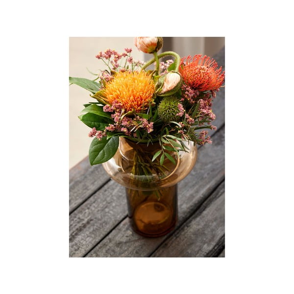 Vaza iz oranžnega stekla Lyngby Glas Tube, višina 20 cm-image-2