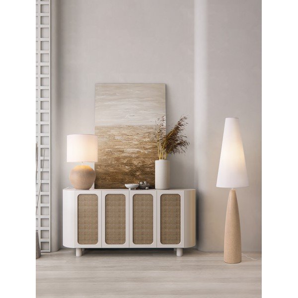 Bela/kremno bela stoječa svetilka (višina 130 cm) Mizu – Nova Luce-image-3