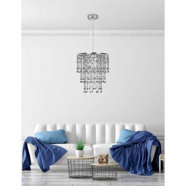 Viseča svetilka v srebrni barvi ø 22,5 cm Roni - Candellux Lighting-image-1