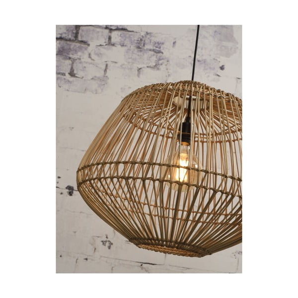 Rjava viseča svetilka iz ratana Good&Mojo Madagascar, ⌀ 60 cm-image-4