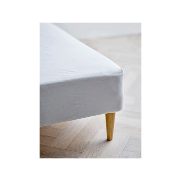 Bela napenjalna rjuha iz organskega bombaža 90x200 cm Calm – Södahl-image-1