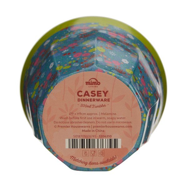 Modra skodelica z motivom cvetja Premier Housewares Casey, 300 ml-image-3