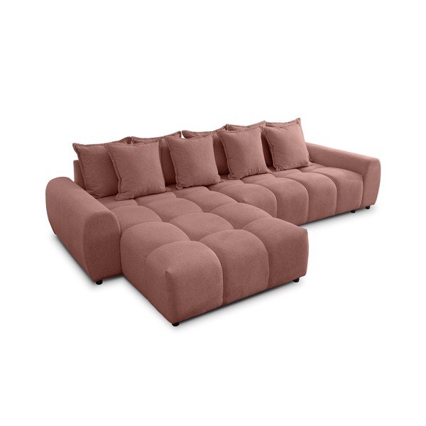 Kotna sedežna garnitura v barvi terakote (levi kot/z ležalnikom) Albane  – Ropez-image-2