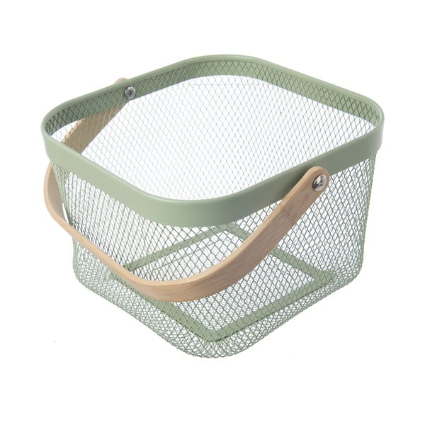 Žična kovinska košara 24,5x24,5x30 cm Greenish – Orion