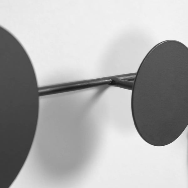 Črn kovinski stenski obešalnik Kave Home Vianela, 41 x 10 cm-image-2