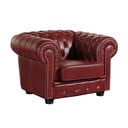 Rdeč usnjeni fotelj Max Winzer Norwin