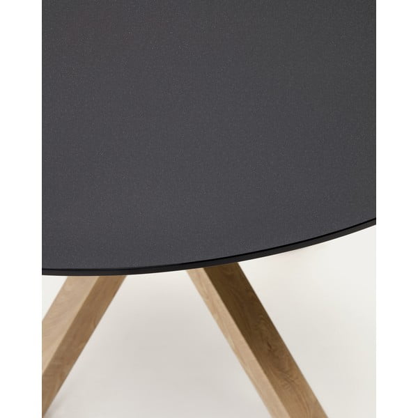 Okrogla jedilna miza s stekleno mizno ploščo ø 120 cm Argo – Kave Home-image-3