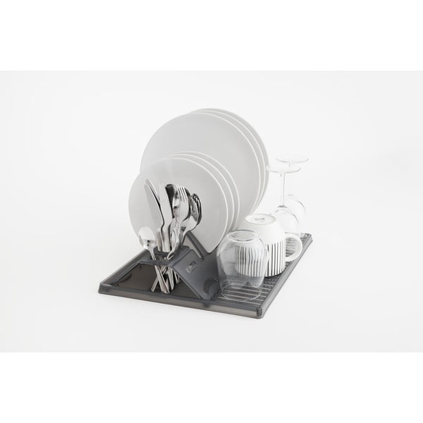 Temno siv zložljiv odcejalnik za posodo Space - Rotho-image-4