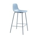 Svetlo moder plastičen barski stol (višina sedeža 67,5 cm) Whitby – Unique Furniture