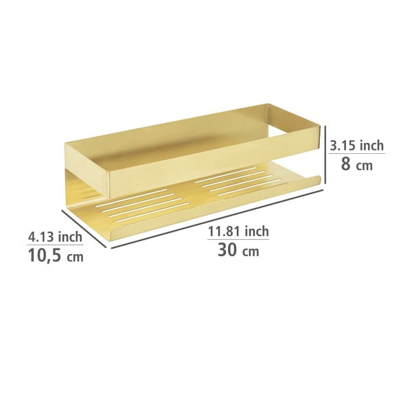Kopalniška polica iz nerjavečega jekla v zlati barvi z namestitvijo brez vrtanja Genova – Wenko-image-3