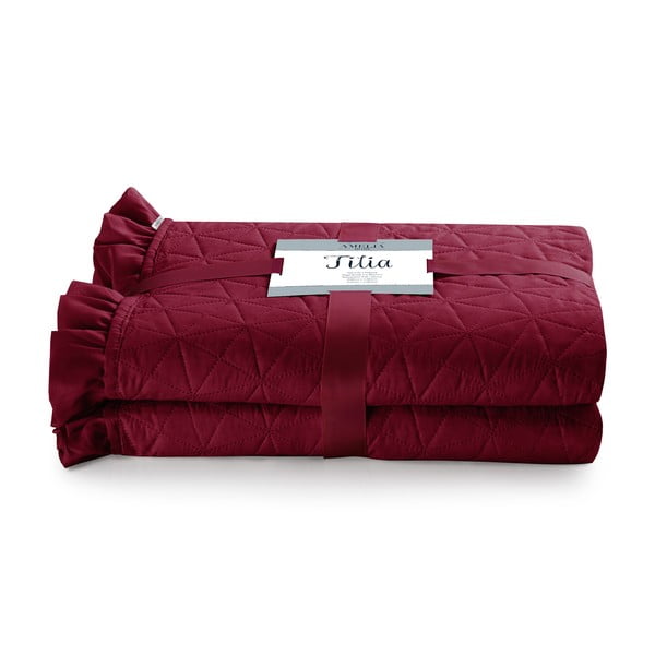 Rdeče pregrinjalo za posteljo AmeliaHome Tilia, 260 x 240 cm-image-2