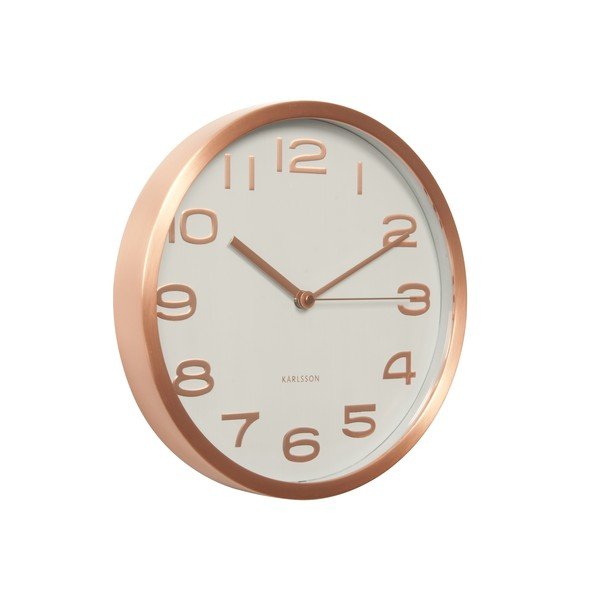 White Present Time Maxie Copper Clock-image-2
