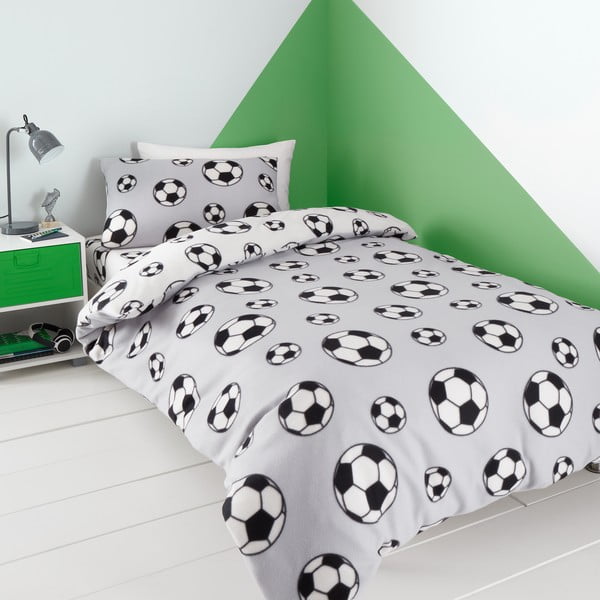 Enojna flanelna otroška posteljnina 135x200 cm Football – Catherine Lansfield