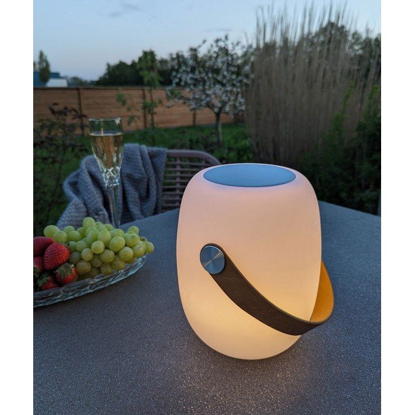 LED prenosljiva zunanja svetilka s časovnikom in zvočnikom na USB ø 18 cm Cardiff – House Nordic-image-1