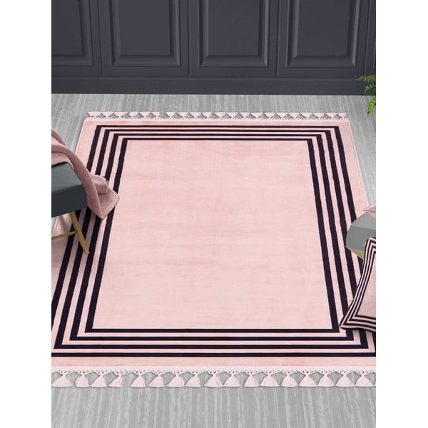 Roza pralna preproga 300x100 cm - Vitaus-image-1