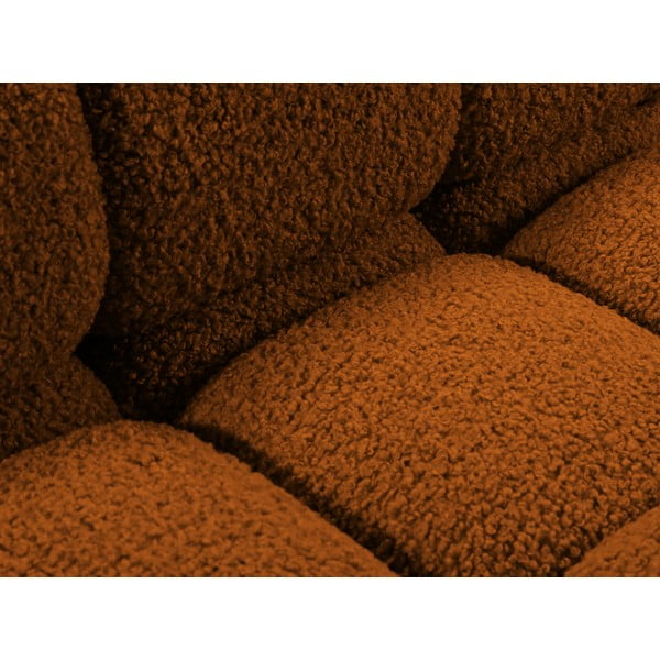 Oranžen modul za sedežno garnituro iz tkanine bouclé (sredinski modul) Bellis – Micadoni Home-image-1