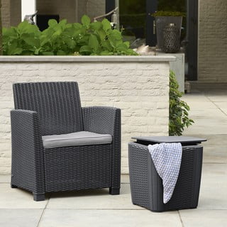 Vrtna mizica iz umetnega ratana 39x39 cm Luzon – Keter