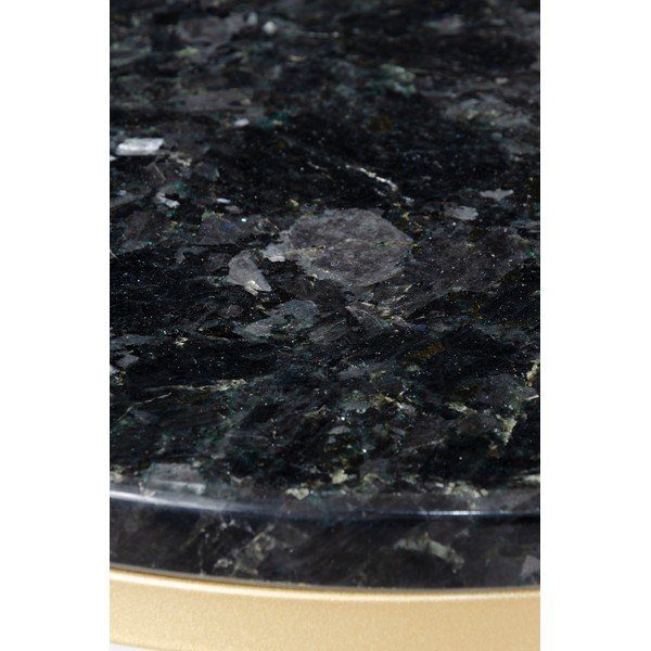 Miza iz črnega granita z zlatim podnožjem RGE Crystal, ⌀ 50 cm-image-3