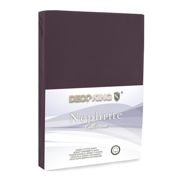 DecoKing Nefrit rjava elastična rjuha, 80 - 90 cm-image-2