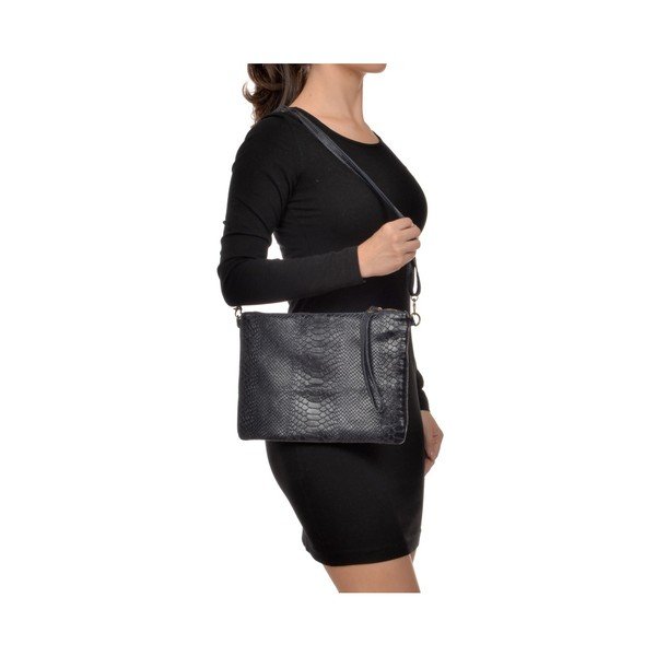 Temno modra usnjena torbica Luisa Vannini Dahlia-image-2