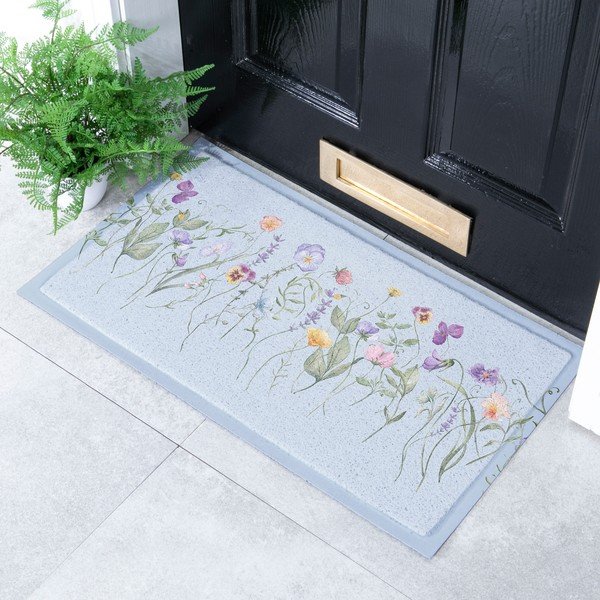 Predpražnik iz PVC-ja 40x70 cm Blue Wild Flowers – Artsy Doormats-image-2