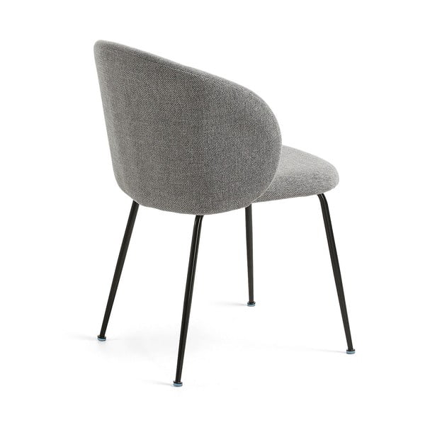 Siv oblazinjen jedilni stol Minna – Kave Home-image-4