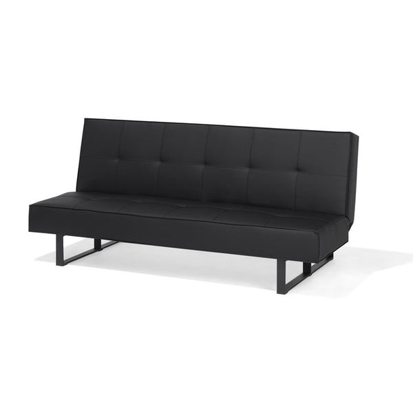 Črna raztegljiva sedežna garnitura iz eko usnja Monobeli Sinthia-image-3