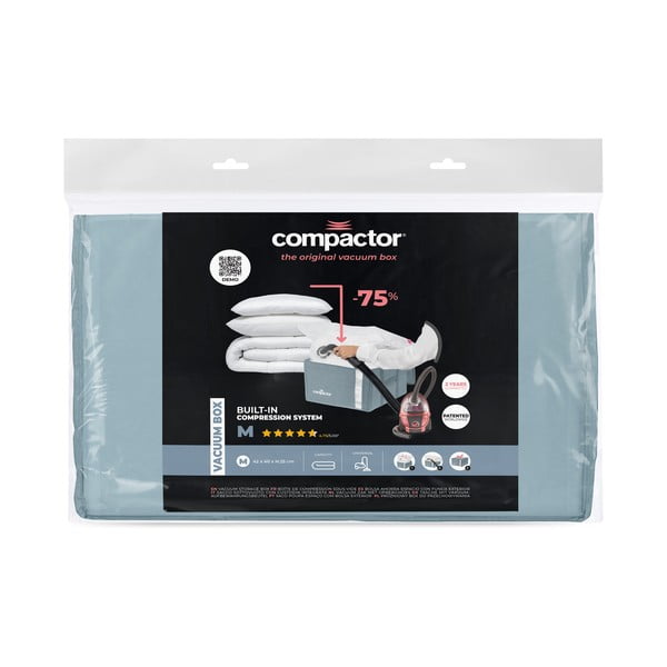 Vakuumska plastična škatla za shranjevanje oblačil 42x40x25 cm Blue Edition – Compactor-image-3