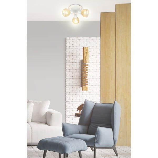 Bela/naravna stropna svetilka ø 10 cm Atarri – Candellux Lighting-image-1