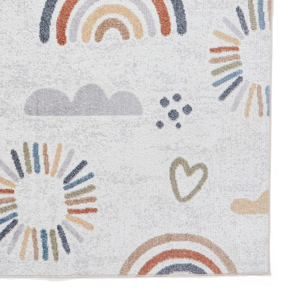 Kremno bela otroška preproga 80x150 cm Vida Kids Rainbow – Think Rugs-image-3