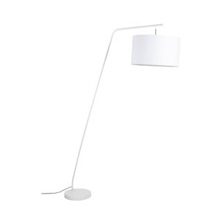 Bela stoječa svetilka s tekstilnim senčilom (višina 220 cm) Martine – White Label