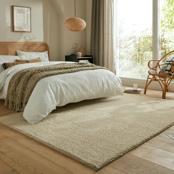Bež pralna preproga iz recikliranih vlaken 200x290 cm Fluffy – Flair Rugs-image-1
