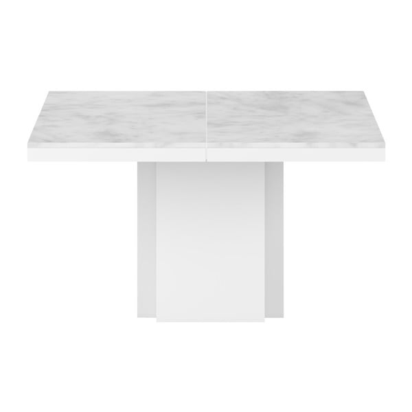 Bela jedilna miza z marmornatim vrhom TemaHome Dusk