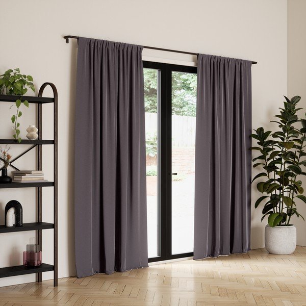 Temno sive zatemnitvene zavese v kompletu 2 kos 132x213 cm Twilight - Umbra-image-1