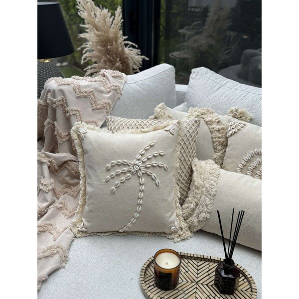 Bombažna prevleka za blazino 43x43 cm Seashells – Mioli Decor-image-2