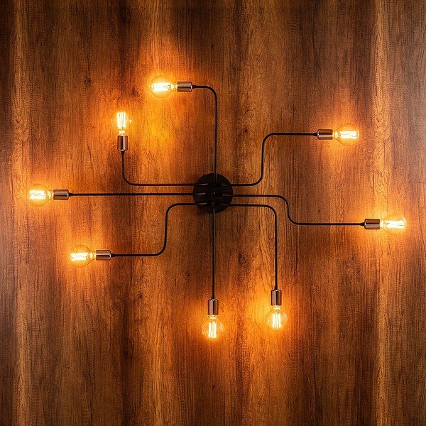 Črna/bronasta stenska svetilka Truva – Opviq lights-image-2