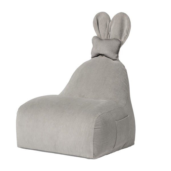 Siva otroška vreča za sedenje Funny Bunny – The Brooklyn Kids