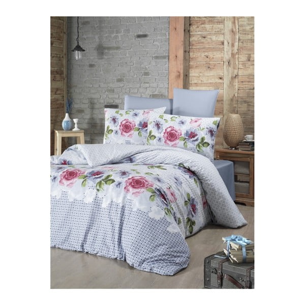 Ranforce bombažna posteljnina z rjuho za zakonsko posteljo Isabella Malo, 200 x 220 cm