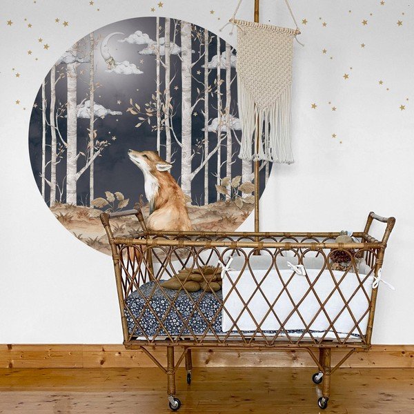 Otroška stenska nalepka Dekornik Fox in a Circle, ø 150 cm-image-1