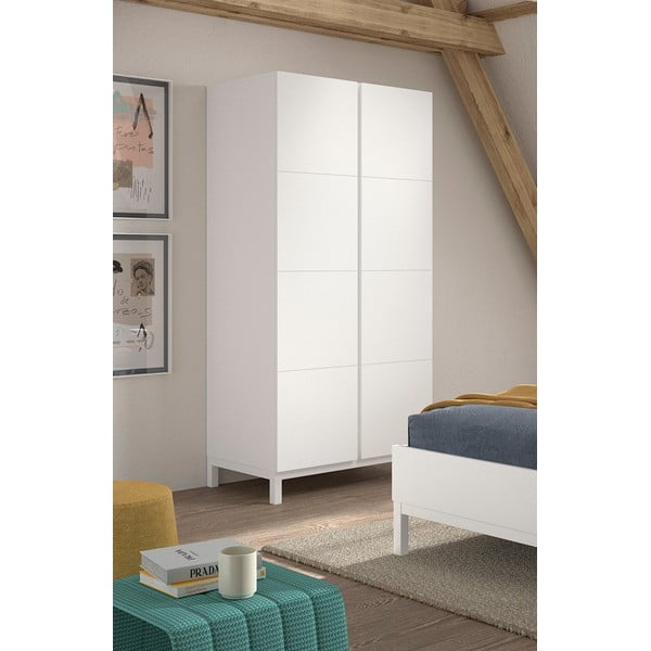 Bela otroška garderobna omara 99x196x58 cm Eva – Vipack-image-1