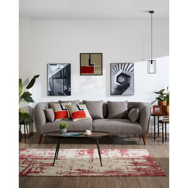 Črna mizica s ploščo iz orehovega lesa Kave Home Kamelia-image-2