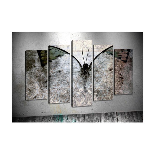 Komplet 5 slik Tablo Center Butterfly Wings