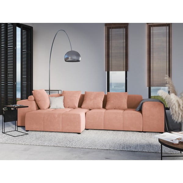 Roza žametna blazina za modularni kavč Rome Velvet - Cosmopolitan Design -image-4