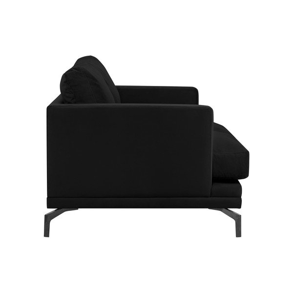 Črna zofa z naslonom za noge v črni barvi Windsor & Co Sofas Jupiter-image-2